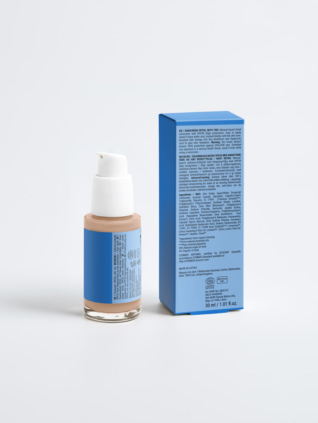 Sunscreen SPF30, with tint